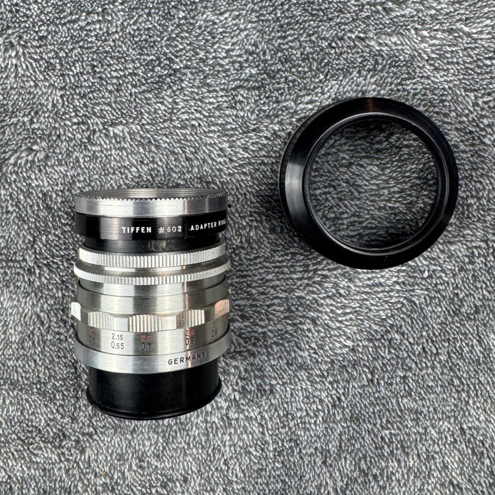 Vintage Carl Zeiss Jena Tessar 50mm f2.8 Lens Germany w Leather Case